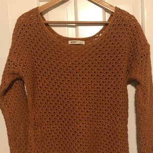 Old Navy Crochet Sweater Rust Size Large